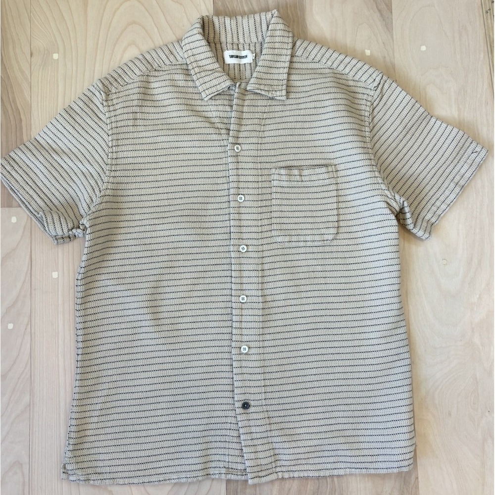 Taylor Stitch The Hawthorne Natural Pickstitch Waffle Mens 44 XL Organic Coastal